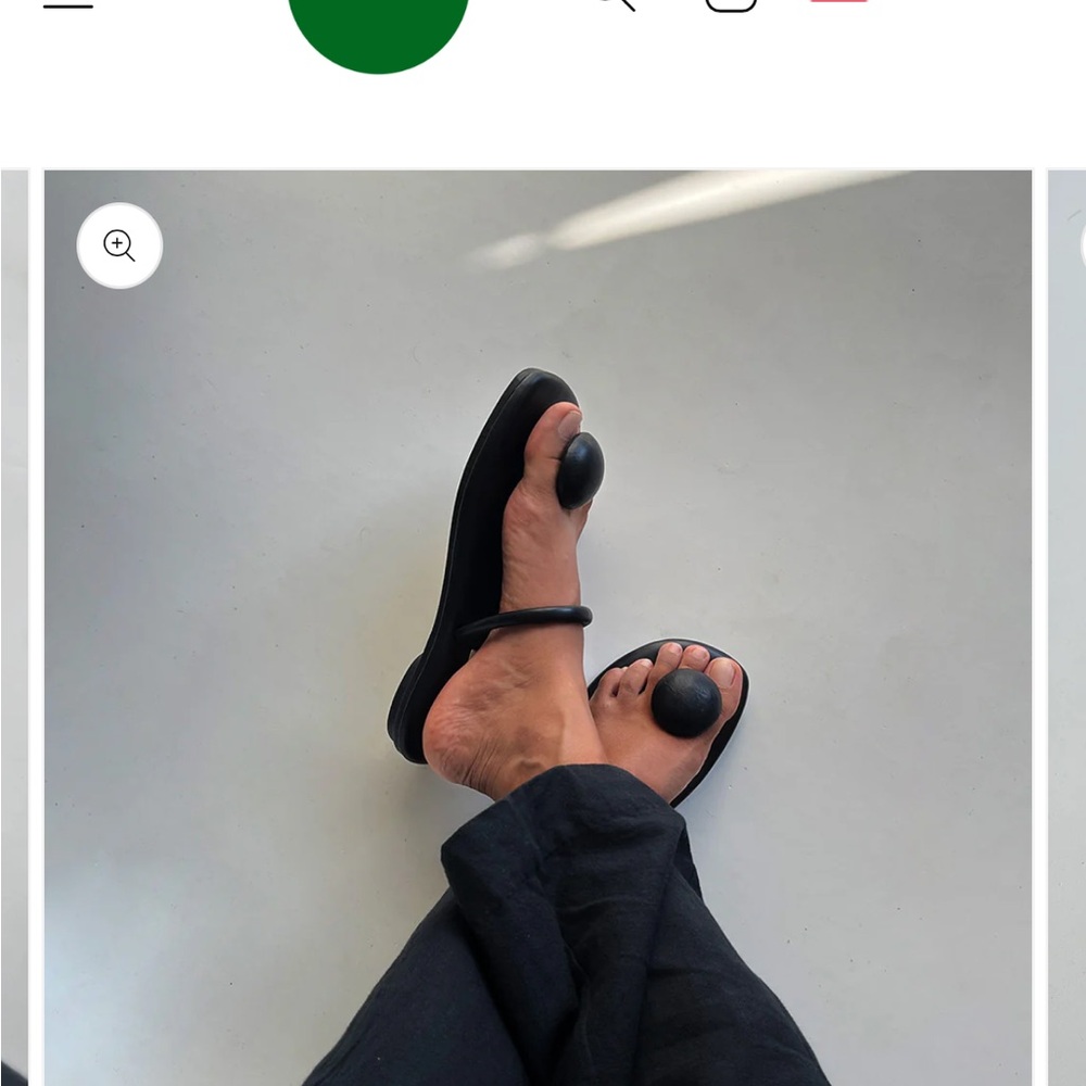 Kilchu Black minimal sandals size uk 8- us 10/10.5